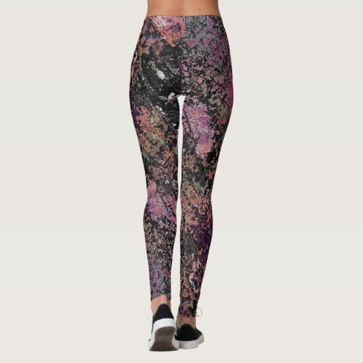 Zwarte multi-kleurenLeggings - HAMbWG Leggings (Achterkant)