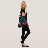 Zwarte Musea Alaska Canvas tas (Op model)