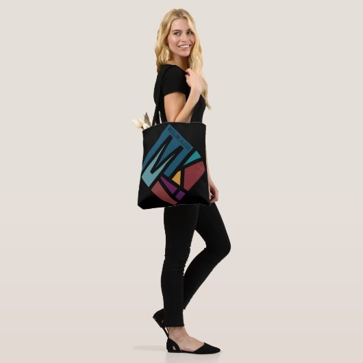 Zwarte Musea Alaska Canvas tas (Op model)