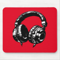Zwarte muziek koptelefoon DJ