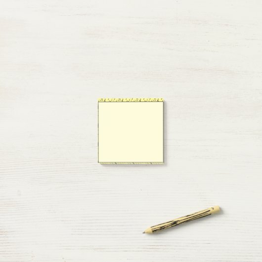 Zwarte muziek post-it® notes (Op bureau)