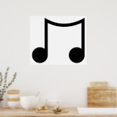 Zwarte muziek poster (Keuken)