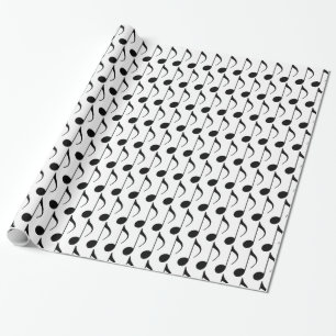 zwarte muzieknoot cadeaupapier