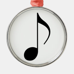 zwarte muzieknoot metalen ornament