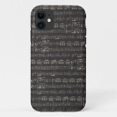  zwarte muzieknoot Pattern Musicus Case-Mate iPhone Case (Achterkant)