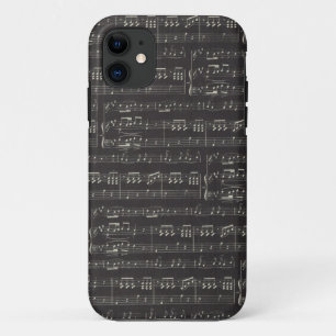  zwarte muzieknoot Pattern Musicus iPhone 11 Hoesje