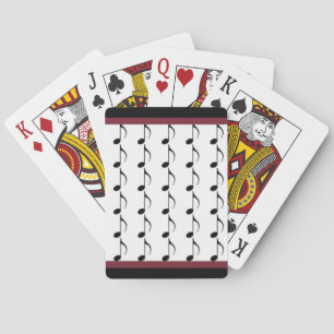 Zwarte Muzieknoten Pokerkaarten