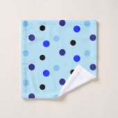 Zwarte n-blauwe handdoekset 2 bad handdoek (Wasdoekje)