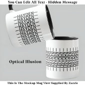 Zwarte Naam Verborgen Bericht Trendy Mok 121b Mode