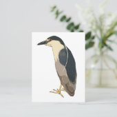 Zwarte nachtvogel briefkaart (Staand voorkant)