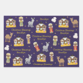 Zwarte nativiteitsscène inpakpapier vel (Voorkant)