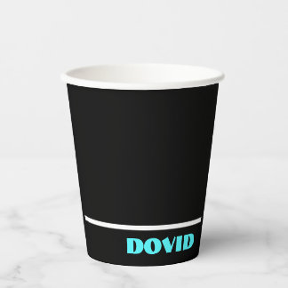 Zwarte neon upsherin cup papieren bekers