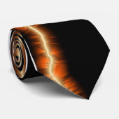 zwarte neonstrip stropdas (Opgerold)