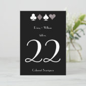 Zwarte nep zilver glitters Las Vegas tafelnummer (Staand voorkant)