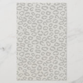 Zwarte netzijde met luipaard op wit briefpapier (Voorkant)