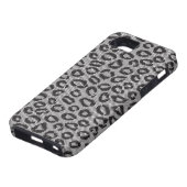 Zwarte netzijde met luipaard op wit Case-Mate iPhone case (Onderkant)