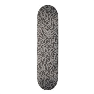 Zwarte netzijde met luipaard op wit skateboard