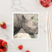 Zwarte neushoorn  servet (Insitu)