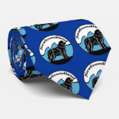 zwarte newfoundland stropdas (Opgerold)