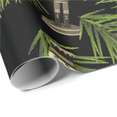 Zwarte Notenkraker Soldaat Groene Spruce Cadeaupapier (Rol Hoek)