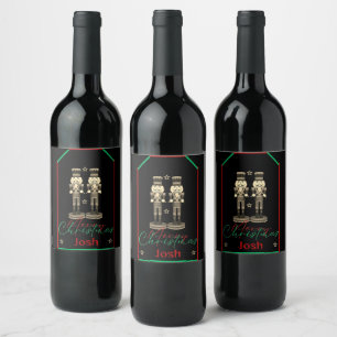 Zwarte Notenkraker Soldaat Naam Wijn Etiket