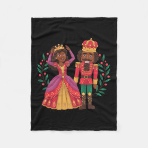 Zwarte Notenkraker Sugar Plum Fairy Kwanzaa Afrika Fleece Deken