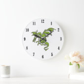 Zwarte nummers van Flying Dragon Design Grote Klok (Huis)