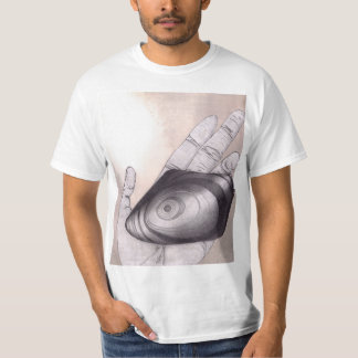Zwarte Obsidiaan Steen met Gedetailleerde Ringen G T-shirt