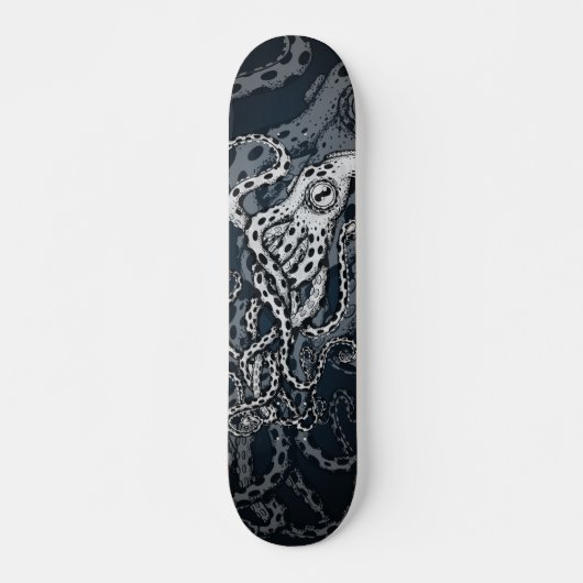 Zwarte octopus skateboard (Voorkant)