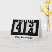 Zwarte odemeter voor de 44e verjaardag kaart (Gele Bloem)