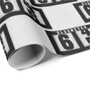 Zwarte odemeter voor de 65e verjaardag cadeaupapier