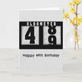 Zwarte odometer voor de 49e verjaardag van de Humo Kaart (Gele Bloem)