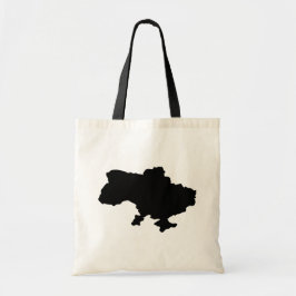 Zwarte Oekraïense kaart Tote Bag