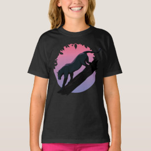 Zwarte Oerwouden Dierlijke Kinderen T-shirt