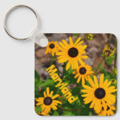 Zwarte ogen Susan State Flower of Maryland Sleutelhanger (Voorkant)