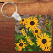 Zwarte ogen Susan State Flower of Maryland Sleutelhanger (Voorkant)