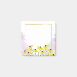 Zwarte ogen Susanne bloemen op zachte pastelwolken Post-it® Notes