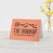 Zwarte Oh het Wenskaart van Halloween van de Kaart (Gele Bloem)