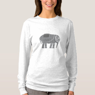zwarte oliecolet t-shirt