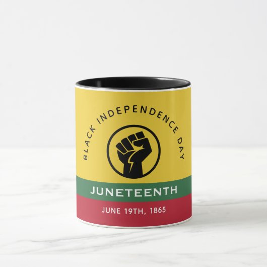 Zwarte Onafhankelijkheidsdag Juneteenth 1865 Curve Mok (Midden)