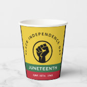 Zwarte Onafhankelijkheidsdag Juneteenth 1865 Curve Papieren Bekers (Voorkant)