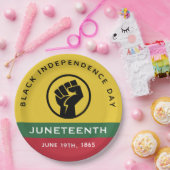 Zwarte Onafhankelijkheidsdag Juneteenth 1865 Curve Papieren Bordje (Feest)
