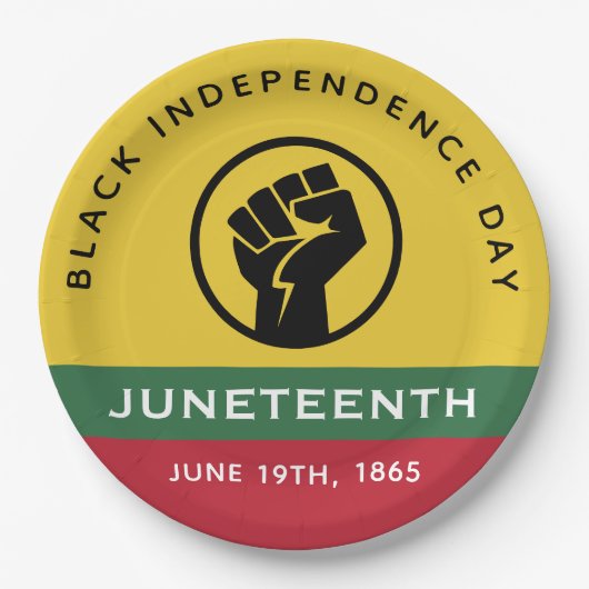 Zwarte Onafhankelijkheidsdag Juneteenth 1865 Curve Papieren Bordje (Voorkant)