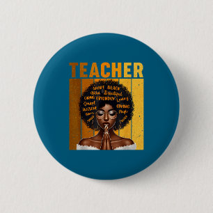Zwarte Onderwijzersmagie Zwarte Geschiedenis Illus Ronde Button 5,7 Cm