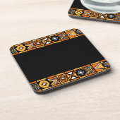 Zwarte onderzetters van de Afrikaanse kunst (Linkerzijde)