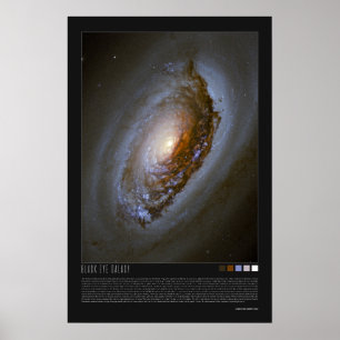 Zwarte ooggalaxie, slapende schoonheid, zwarte oog poster