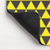 zwarte op gele driehoeken muismat (Hoek)