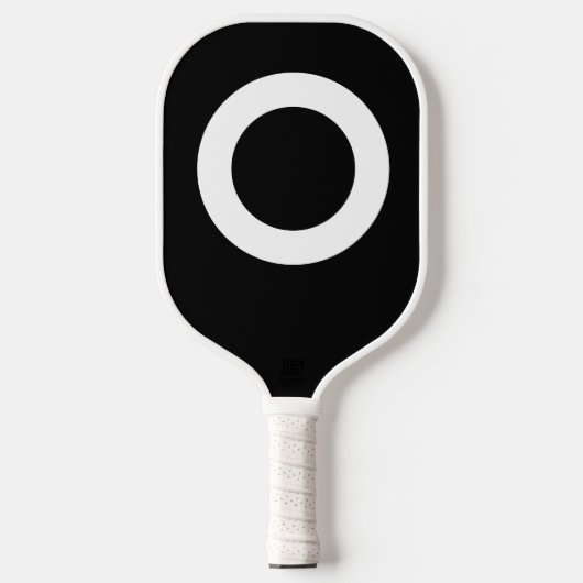 Zwarte opening pickleball paddle (Voorkant)