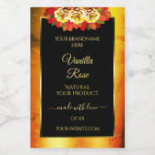 Zwarte Oranje etiketten van marmerproducten die Ro (Enkel label)