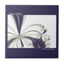 Zwarte Orchidee Fractale Kunst Bloempatroon